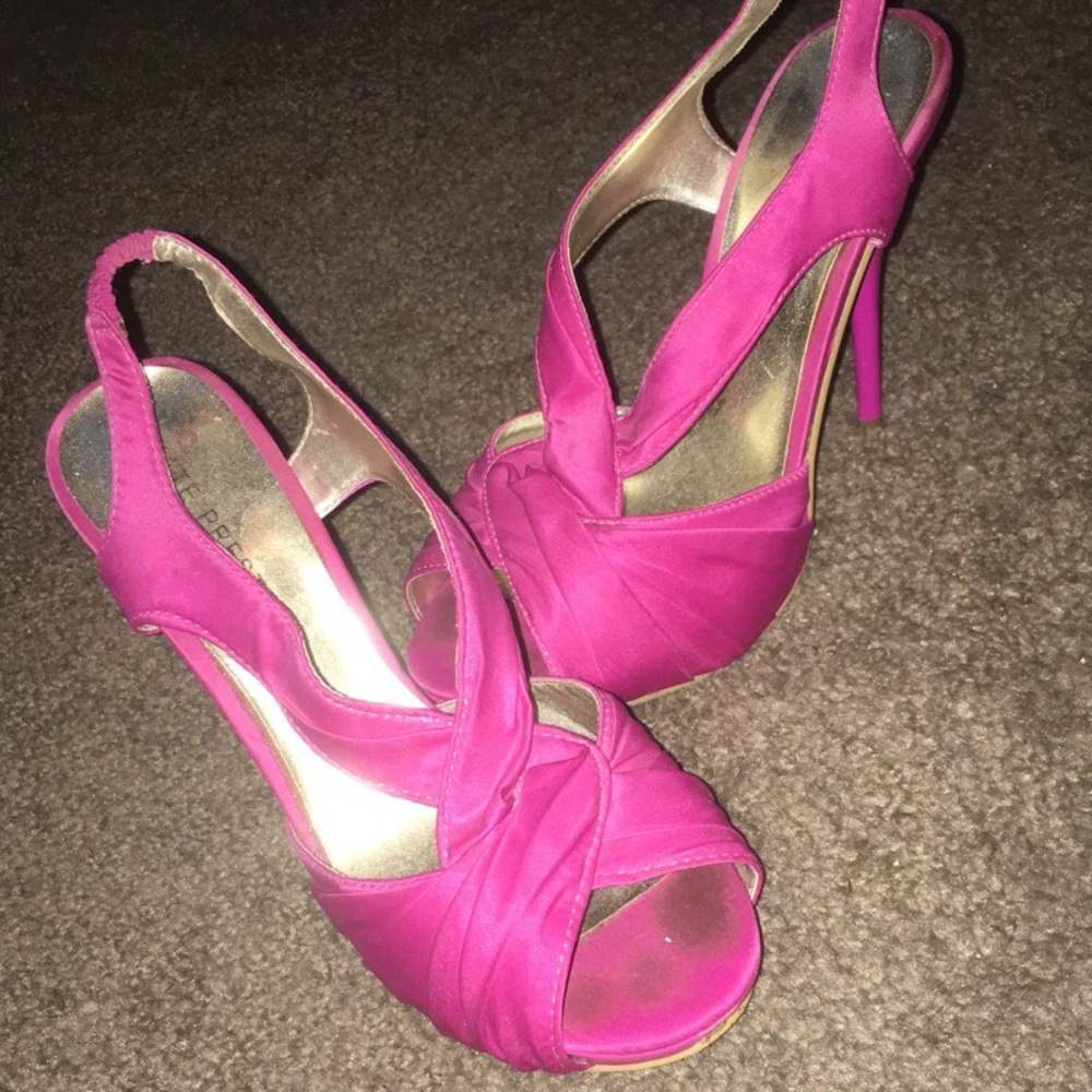 Kate Preston pink prom heels